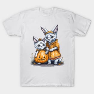 Kittens celebrating Halloween T-Shirt